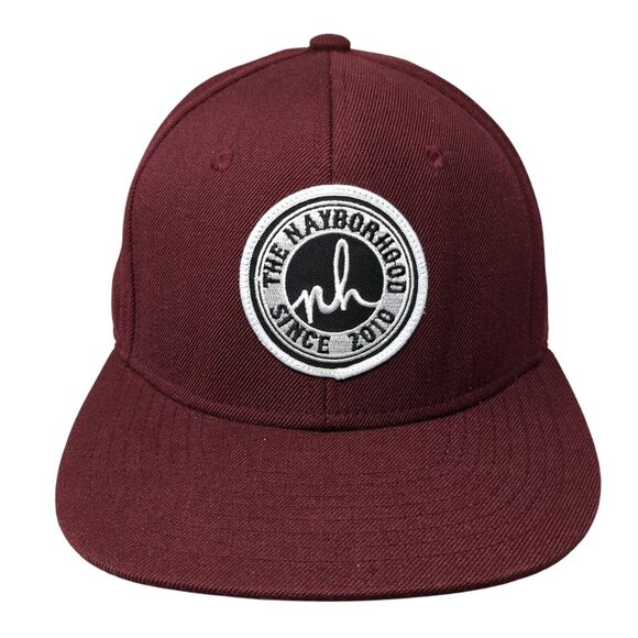 The Nayborhood Patch Snapback Hat Red One Size Adjustable AS Colour - Picture 1 of 8